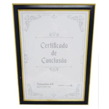 Imagem de Porta retrato quadro A4 para diploma certificado foto moldura plástico