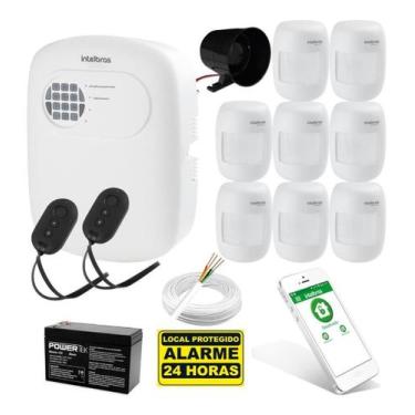 Imagem de Kit Alarme Acesso Remoto Via Aplicativo 8 Sensor De Presença - INTELBR