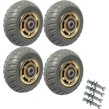 Imagem de 3 Polegadas, 4 Polegadas, 5 Polegadas, 6 Polegadas, Rodas De 8 Polegadas, Borracha Muda Resistente, Carrinhos, Rodas De Reboque Com Acessórios De Montagem, 5 inches (wide)
