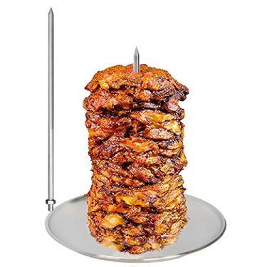 Imagem de Espetos vertical para churrasco Al Pastor, espetos de churrasco brasileiro, ótimo para tacos Al Pastor, Shawarma, churrasco brasileiro, perfeito para ovos verdes grandes, churrasco Kamado Joe, aço inoxidável