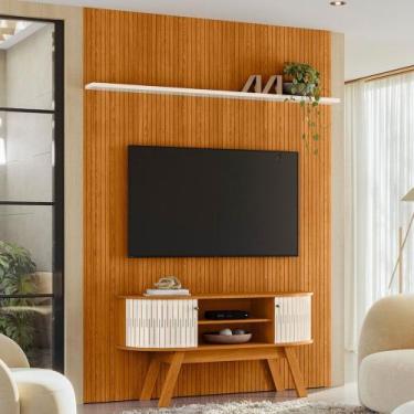 Imagem de Rack com Painel Frisado para TV até 65 Polegadas 2 Portas Flexíveis co