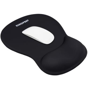 Imagem de Mouse pad ergonômico com suporte de pulso, mouse pad de computador com descanso de pulso em gel e base de poliuretano antiderrapante para alívio da dor, mouse pads de jogos para laptop, escritório e