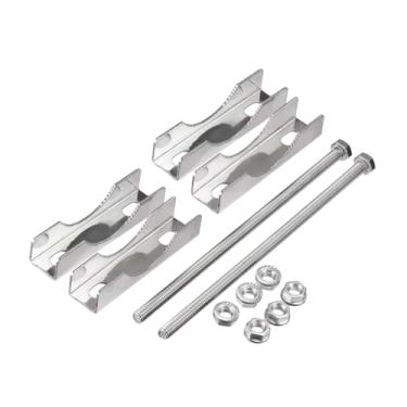 Imagem de ZGUZMCMK Kit de fixação de mastro de antena dupla, suporte de mastro de ferro, resistente para TV, antenas parabólicas e guarda-sóis