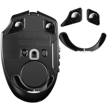 Imagem de immoenuc Patins de mouse de vidro para Razer Naga V2 Pro sem fio gaming mouse pads macios duráveis acessórios para ratos de jogo mais fino fabricação de vidro temperado (padrão terra)