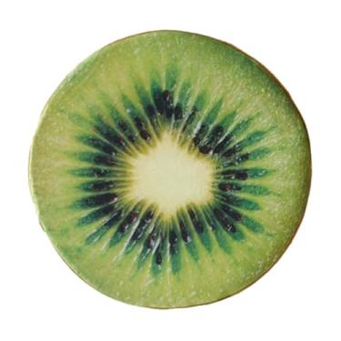 Imagem de Almofada de assento de 39 cm, 7 cm de espessura, almofadas de espuma antiderrapante para cadeiras de jantar, almofada de chão com padrão de frutas realista, almofada de cadeira removível e