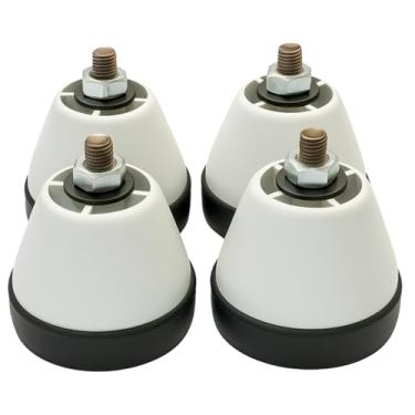 Imagem de Pe Maquina Lavar Lava e Seca – Compatível com Electrolux e LG – Kit 4 Unidades Antivibração (Branco)