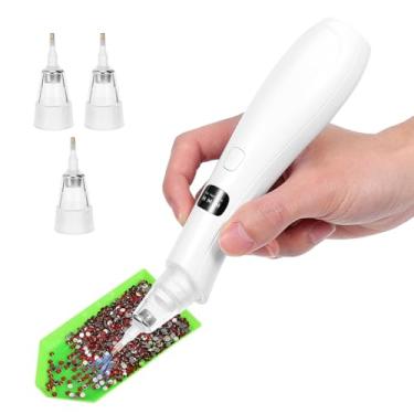 Imagem de Operitacx Caneta elétrica de pintura de com bomba de vácuo, 4 pontas de substituição e 3 ferramentas de caneta de arte de com modo de sucção ajustável, presente para amantes de arte