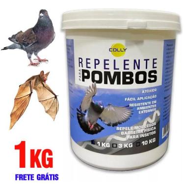 Imagem de Gel Repelente Pombos Morcegos Espanta Repele 1 Kilo Colly Inibe Pouso 