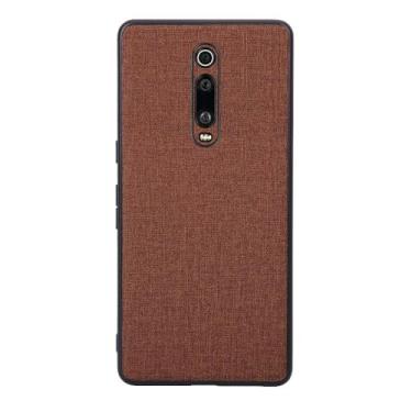 Imagem de Capas Compatível com Xiaomi Redmi K20,Design de padrão de tela,Pproteção completa de 360°,Pplástico macio,Proteção contra queda-Brown