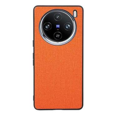 Imagem de Capas Compatível com VIVO X100 PRO,Design de padrão de tela,Pproteção completa de 360°,Pplástico macio,Proteção contra quedaOrange