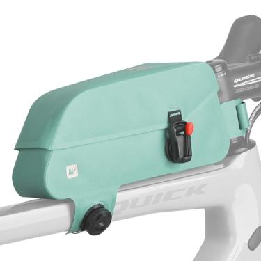 Imagem de Rhinowalk Bolsa para quadro de bicicleta com aba magnética à prova d'água bolsa de tubo superior de bicicleta bolsa de armazenamento de ferramentas de ciclismo para bicicleta de estrada MTB