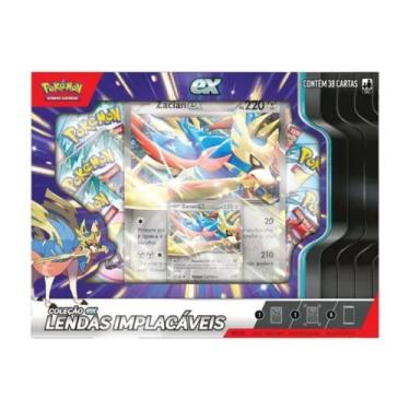 Imagem de Coleção Zacian Ex Lendas Implacáveis Pokémon 38 Cartas Cards Copag Bar