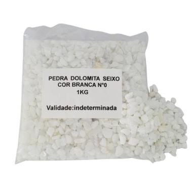 Imagem de Pedra Dolomita Seixo Branca Nº0  1KG - D&L Vasos