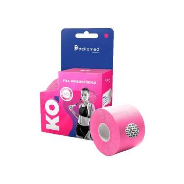 Imagem de Bandagem Elástica Adesiva Kinesiológica Rosa KO - 01 und - DELLAMED