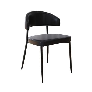 Imagem de Cadeira Bless Fixa C/4 Pés 53 X 55 X 78cm. Courino Preto Courino Preto