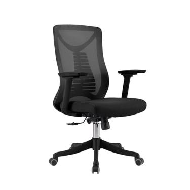 Imagem de Fratini Cadeira de Escritório Office Vancouver Diretor Preto Tela de Alta Resistência Até 150KgExecutiva Confortável Elegante