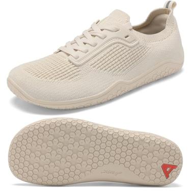 Imagem de Tênis masculino de corrida em trilha minimalista sem queda de bico largo para homens Deadlift Cross Gym Walking Training Shoes, Bege, 11 Wide