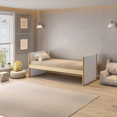 Imagem de Cama Reversível Solteiro New Garden Casatema Natural/Branco