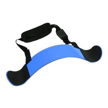 Imagem de Colaxi Arm Blaster para bíceps, tríceps, halteres, barra, rosca direta, isolador, alças ajustáveis, equipamento de treino portátil, exercícios de fitness, Azul