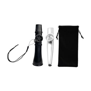 Imagem de JunZheHub Kazoo com Cordão Na Boca Kazoo Portátil para Crianças Amantes Da Música Adultos Presentes Prêmio, preto