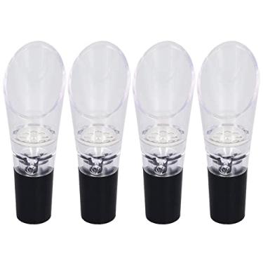 Imagem de Grcfumo 4 PCS Popeler de aerador de vinho, bico profissional e decantador, acessórios completos de barras de bico para festa doméstica (Silver)