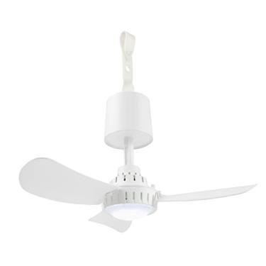 Imagem de Treva Ventilador de teto recarregável de 38 cm, fácil de montar, ventilador de teto portátil para sua barraca e gazebo ao ar livre, controle remoto, configuração de 2 velocidades com iluminação LED