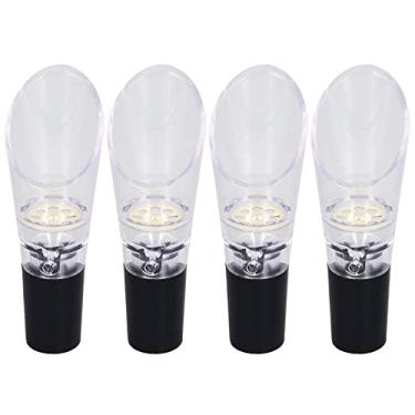 Imagem de Grcfumo 4 PCS Popeler de aerador de vinho, bico profissional e decantador, acessórios completos de barras de bico para festa doméstica (Gold)