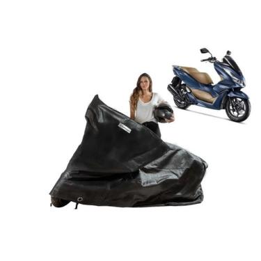 Imagem de Capa Protetora Moto Sol Chuva Honda PCX 150/ 160 - Kahawai, Preto