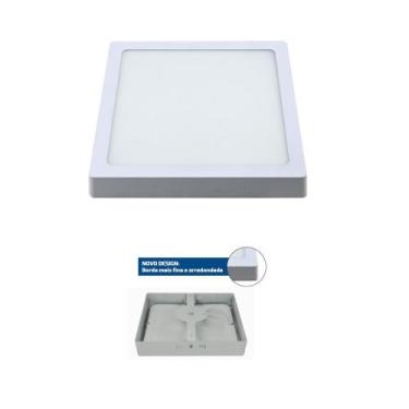 Imagem de 3 Luminárias Led Painel 6W Quadrado Sobrepor Luz Fria 6500K - MBLED