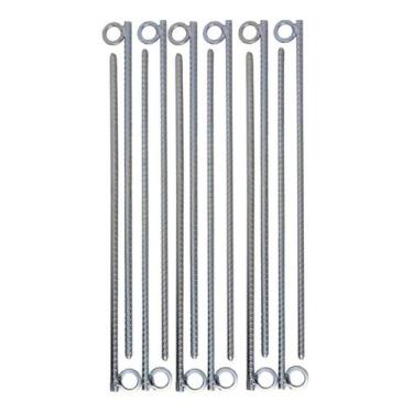 Imagem de Kit de estaca para jardinagem c/12 unid(60cm aço ca-50 -6mm) - Riomar 