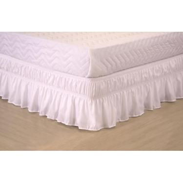 Imagem de Saia Para Box Elasticada Solteiro Colchobox - FF Enxovais, Branco