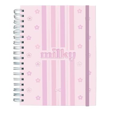 Imagem de DAC - Caderno Smart Colegial com 80 folhas (90g) Fechamento em Elástico - Milky