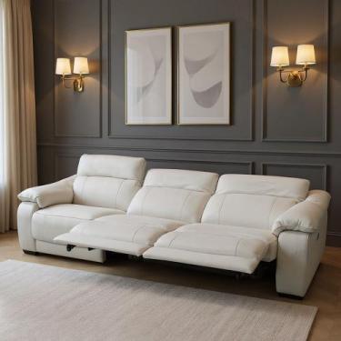 Imagem de Sofá Sala de Estar Elétrico Reclinável Concepción U076 308cm Modulado 