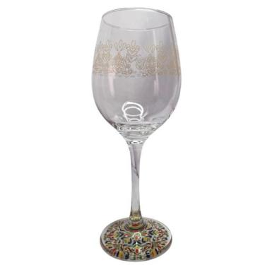 Imagem de Taça De Vidro Grande 490Ml Vinho Água Mosaico - Bialluz