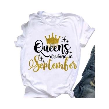 Imagem de Camiseta Feminina Golden Crown Queen - Estampa Gráfica - Presente de A
