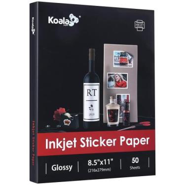 Imagem de (50 folhas) Papel adesivo Koala Glossy para impressora a jato de tinta