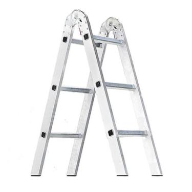 Imagem de Escada em Alumínio Multifuncional com 6 degraus de 1,75 Metros de Altu