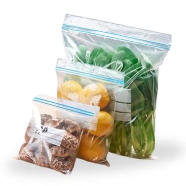 Imagem de Saco hermético 28 Unidades Tamanho Médio - Saco Para Congelar Armazenar e Organizar Alimentos - Com fecho Duplo Reforçado, Reutilizável Livre de BPA - Saquinho Para Congelador (Médio)