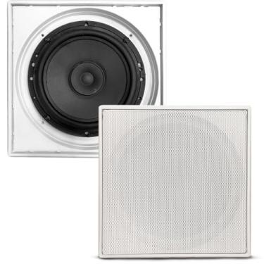 Imagem de Caixa Acustica 140W Embutir Teto Som Ambiente Arandela Quadrada