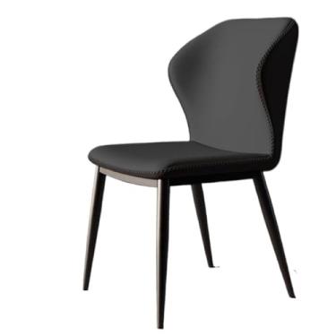 Imagem de Cadeira de jantar estofada com design ergonômico - uso doméstico e comercial (preto)