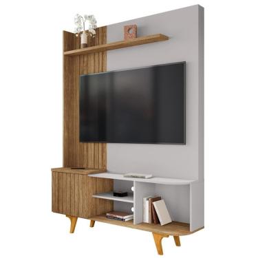 Imagem de Estante Home Tv 55 Pol 136 Cm Corumbau Cinamomo Off White Bechara