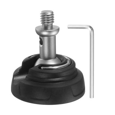 Imagem de PATIKIL Ponta de borracha para pés, universal antiderrapante, rosca de 3/8 polegadas, ponta esférica para substituição de pernas de monopé em superfície lisa e irregular - (50 x 55 mm)