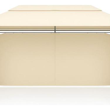 Imagem de Gazebo Com Cortinas Tenda Pergolado Toldo Jardim 4x3m Aço Bege