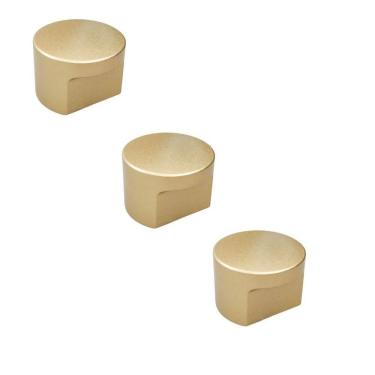 Imagem de Kit 3 Puxador Radio Medio Zen 16Mm Dourado Fosco Zp4309.955