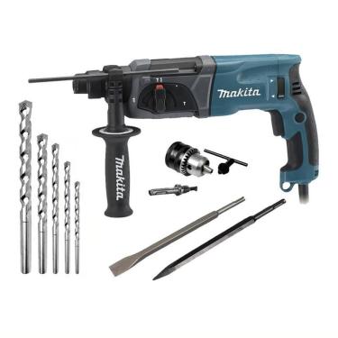 Imagem de Martelete Comb Makita 800W Hr2470X18 Sem Maleta Brocas 110V