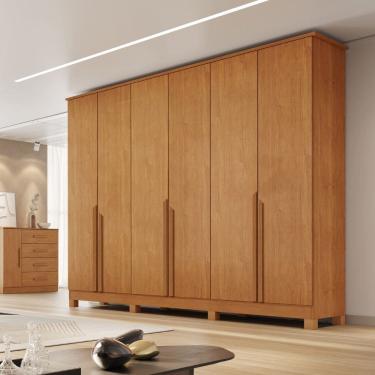 Imagem de Guarda Roupa Casal 6 Portas com Pés em MDF Bianca Bianchi