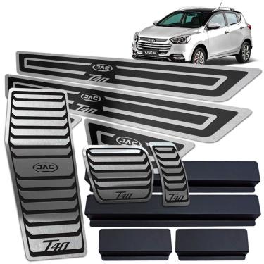 Imagem de Soleira Vinil Pedaleira Descanso Jac T40 Auto Preto AR