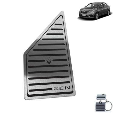 Imagem de Descanso De Pé Aço Inox Renault Logan Zen Preto