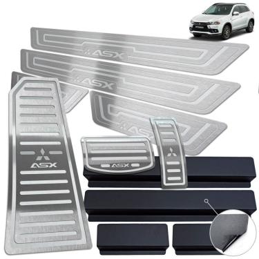 Imagem de Soleiras Descanso Pedaleira Asx 2018/2020 Prata Baixo Relevo