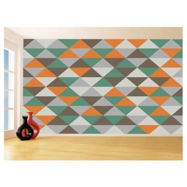 Imagem de Papel De Parede Geométrico Triângulos Abstrato 3,5M Gmt39